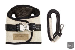 Harnais Soho Avec Laisse -Hariet & Rosie BowlAndBone Republic harness for dog SOHO set cream PS1S