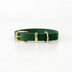Collier Pour Chien En Cuir Souple The Classic 16 Collier Pour Chien En Cuir Souple The Classic -Hariet & Rosie butter dog collar forest green