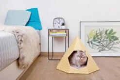Tipi Pour Chat Design En Carton Recyclé (3 Couleurs)