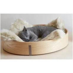 Corbeille Pour Chat De Luxe (2 Finitions) -Hariet & Rosie corbeille lit design pour chat anello chene clair 2
