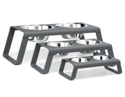 Double écuelle Surélevée Alu Design Pour Chien Desco 8 Double écuelle Surélevée Alu Design Pour Chien Desco -Hariet & Rosie mc c06 005 01 stapel eat desco powder coated grey 1